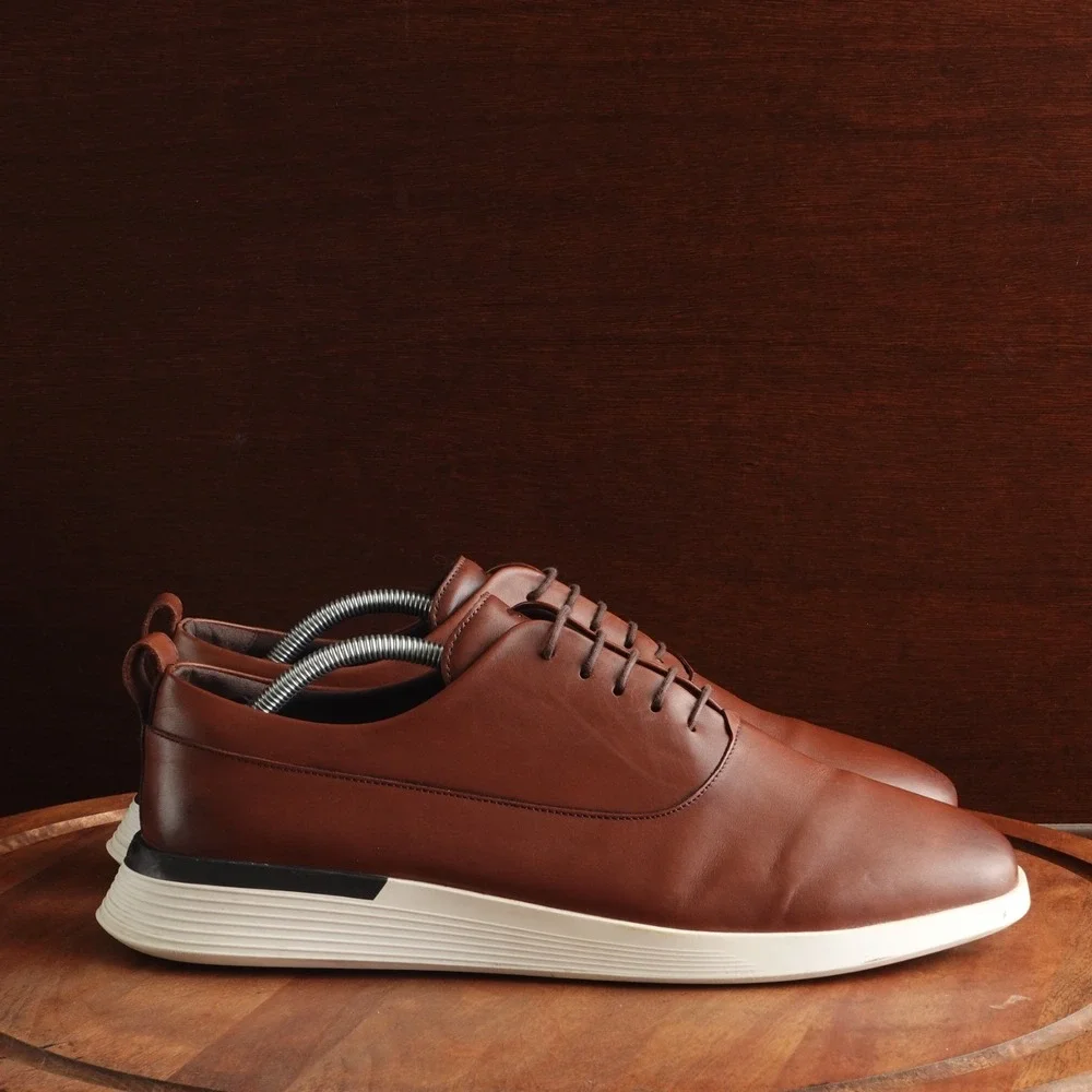 Wolf & Shepherd Shoes Mens SZ 12.5M Brown Crossover Longwing Luxury Modern Dress